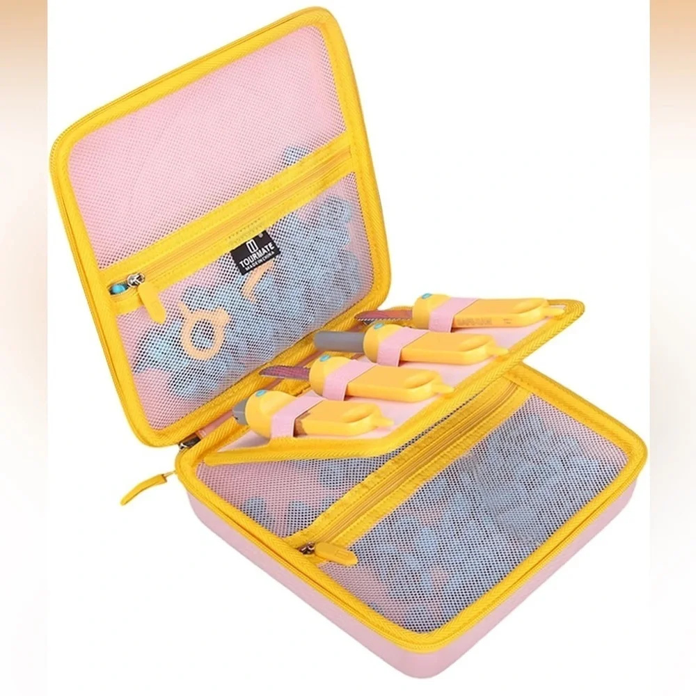 Tourmate Hard Case Cardboard Construction Toys Pink Makedo Tools Organization